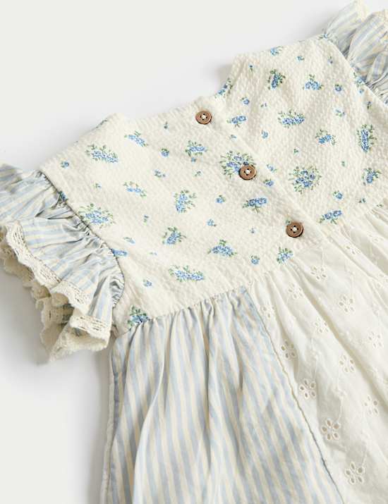 2 Piece Pure Cotton Dress with Hat (0 Months - 5 Years)