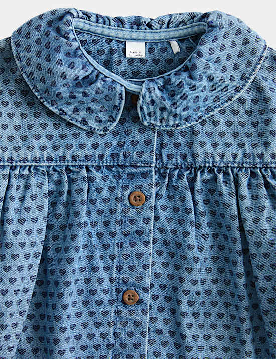 2 Piece Heart Print Dress with Tights (0-5 Yrs)