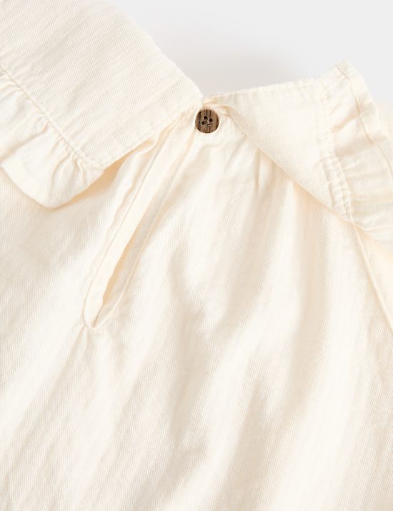 2 Pack Pure Cotton Blouse & Dungarees Outfit (0 Mths-3 Yrs)