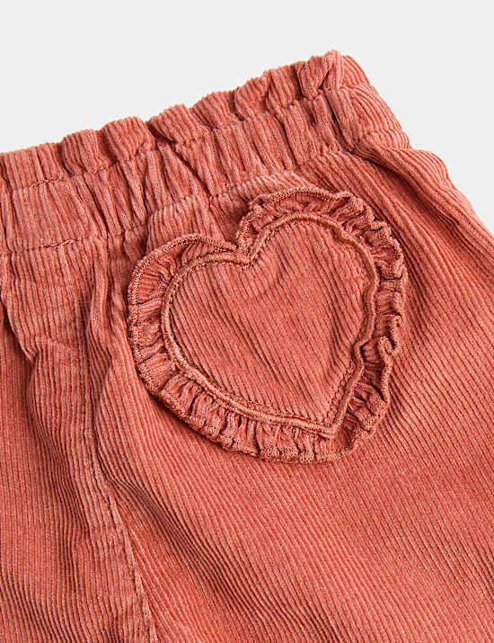 Pure Cotton Cord Embroidered Trousers (0-5 Yrs)