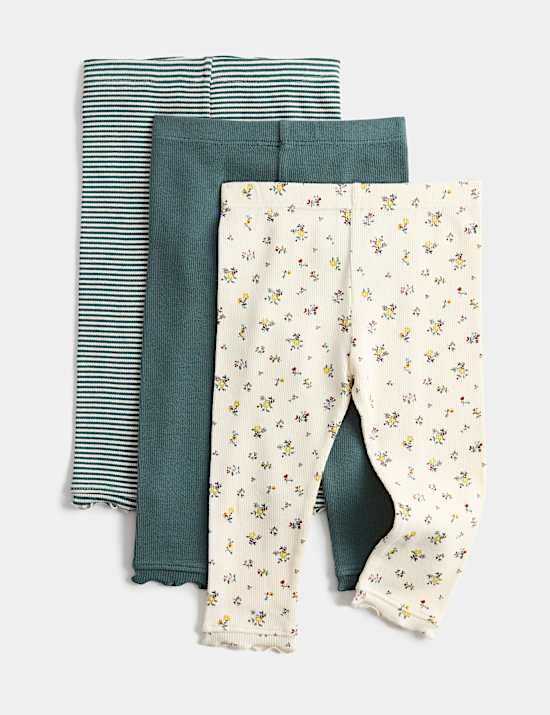 3 Pack Cotton Rich Ditsy Leggings (1-5 Yrs)