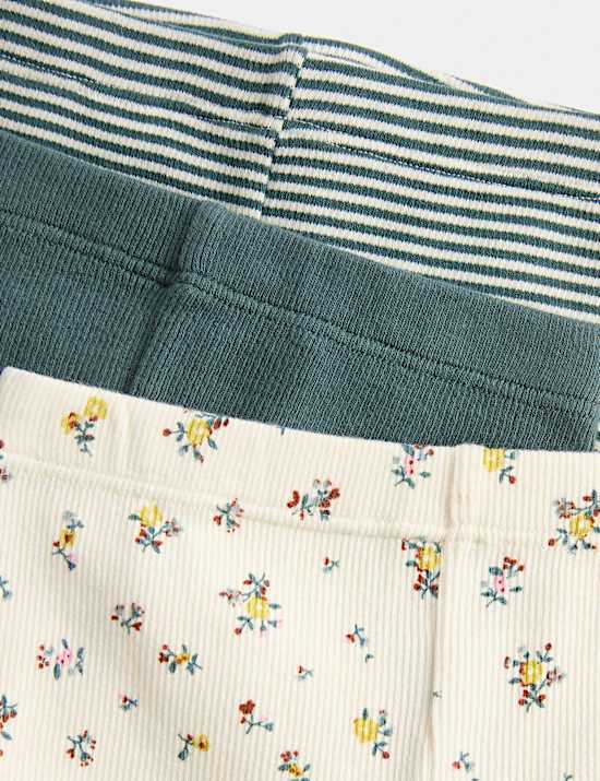 3 Pack Cotton Rich Ditsy Leggings (1-5 Yrs)