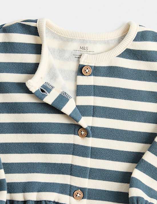 Ensemble 2 pi&egrave;ces en jersey de coton &agrave; rayures (jusqu&rsquo;au 5 ans)