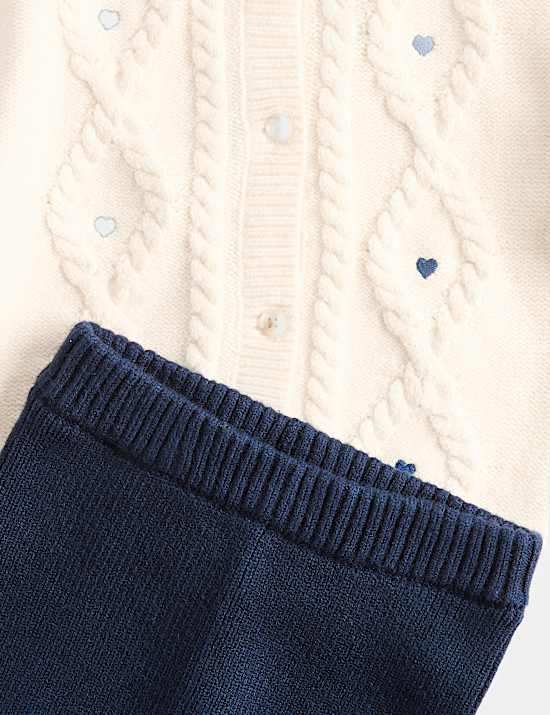 Knitted Patterned Top & Bottom Outfit
