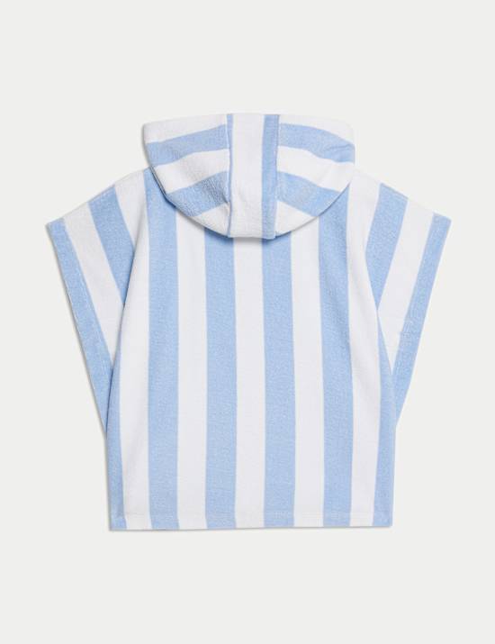 Pure Cotton Striped Towelling Poncho (0-3 Yrs)