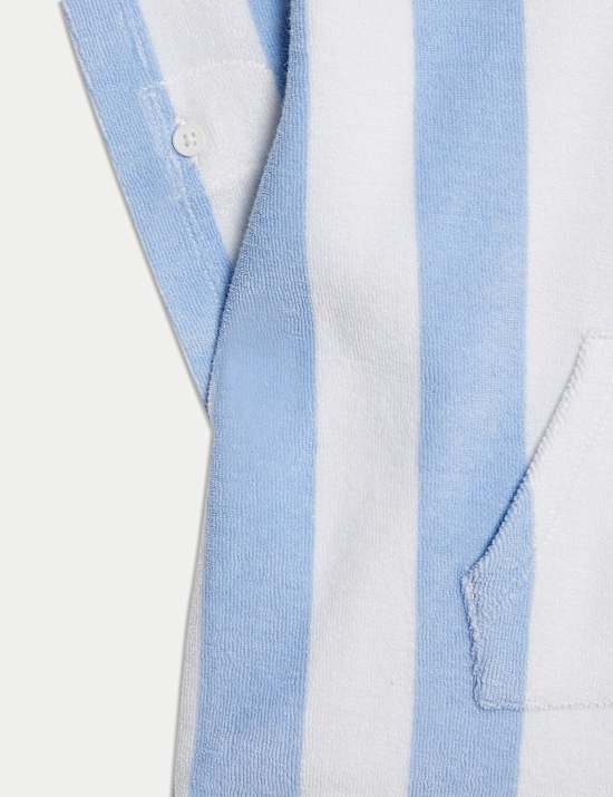 Pure Cotton Striped Towelling Poncho (0-3 Yrs)
