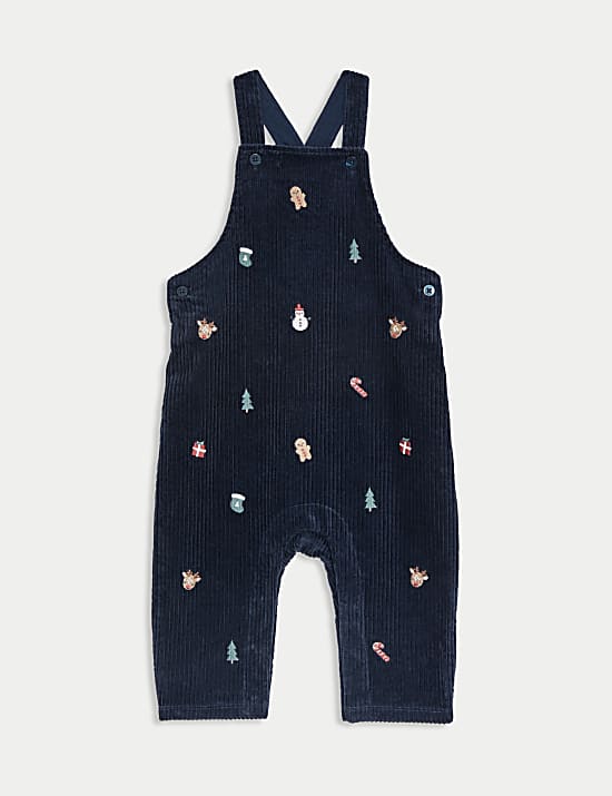 2pc Cord Christmas Dungaree Outfit (0-3 Yrs)