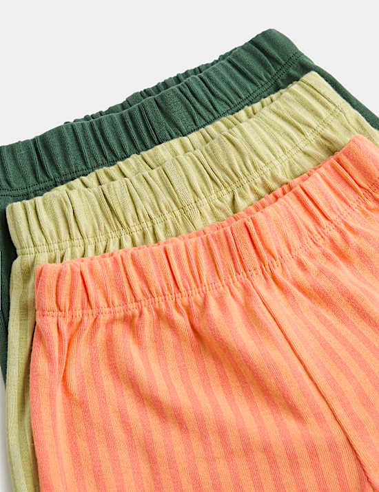 3 Pack Pure Cotton Top & Shorts Outfits (0-3 Yrs)