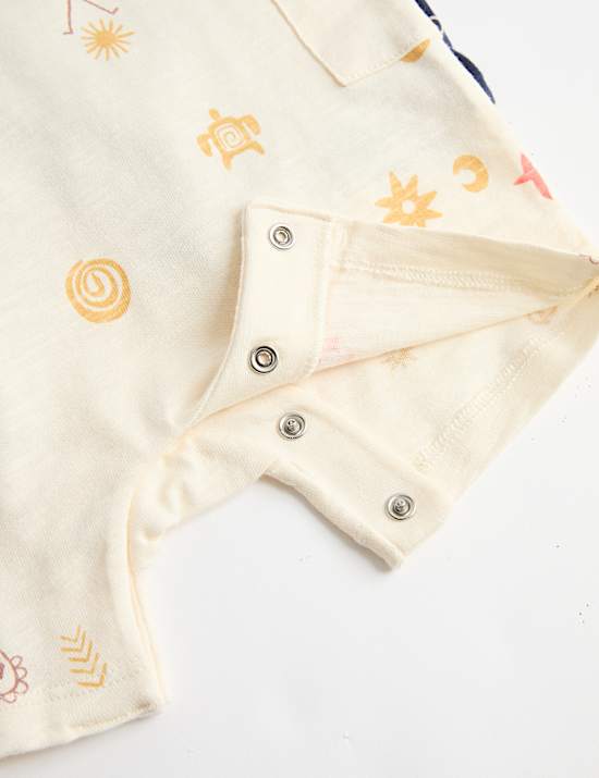 3 Pack Pure Cotton Patterned Rompers (0-3 Yrs)