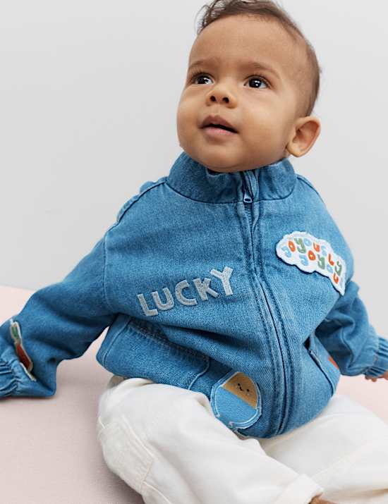 Embroidered Badge Denim Jacket (0-5 Years)