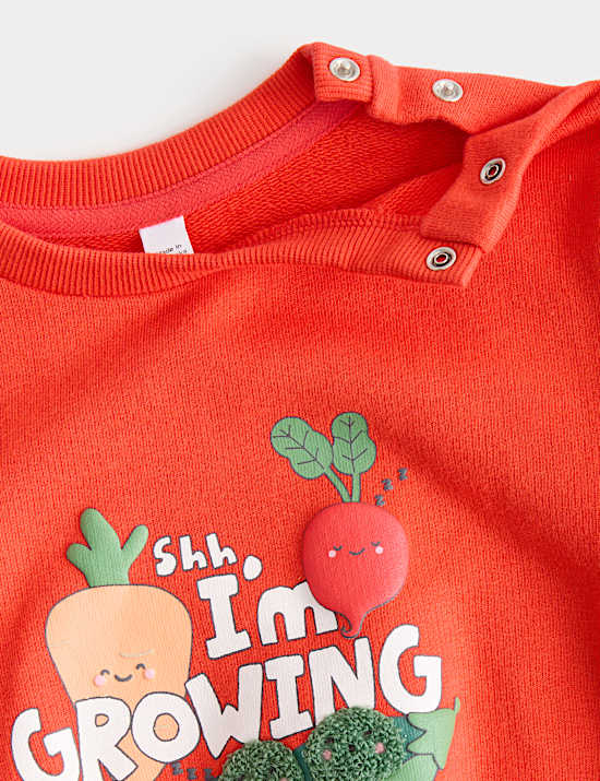 Bluza I Am Growing z przewagą bawełny (0&ndash;5 lat)