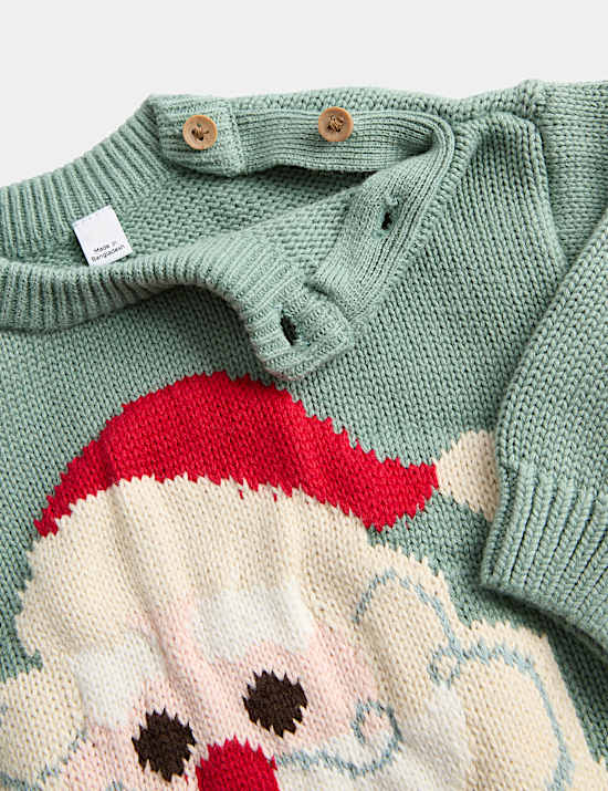 Pure Cotton Christmas Knitted Jumper