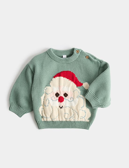 Pure Cotton Christmas Knitted Jumper