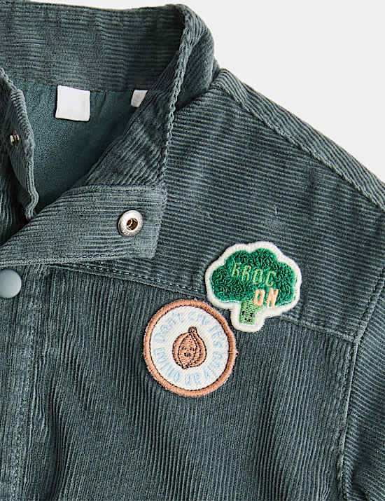 Pure Cotton Cord Badge Jacket (0-5 Yrs)
