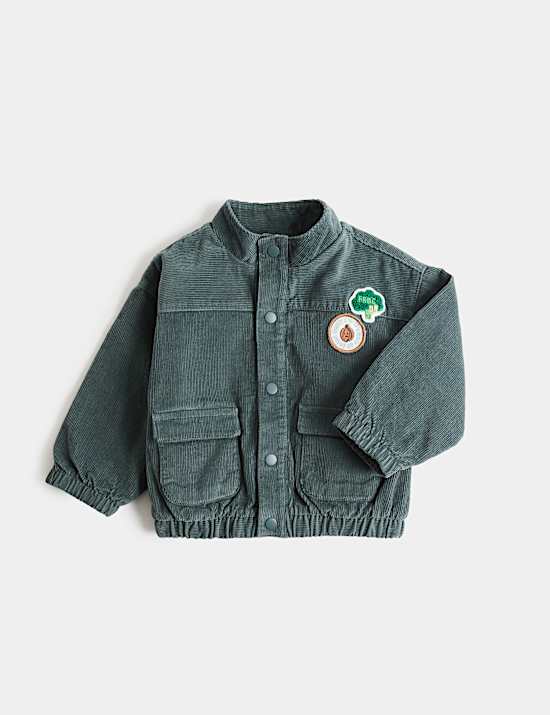 Pure Cotton Cord Badge Jacket (0-5 Yrs)