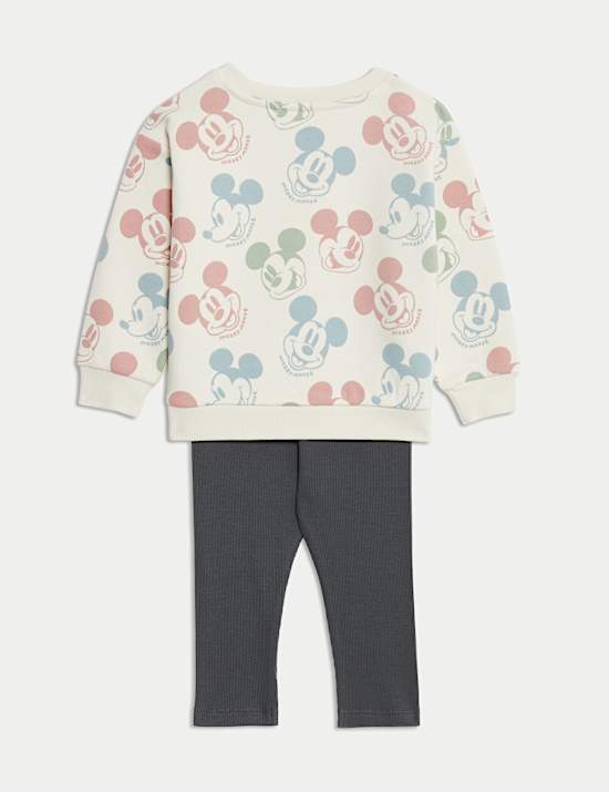 2-delige katoenrijke joggingoutfit met Mickey Mouse™ (0-3 jaar)
