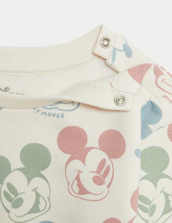 2-delige katoenrijke joggingoutfit met Mickey Mouse™ (0-3 jaar)