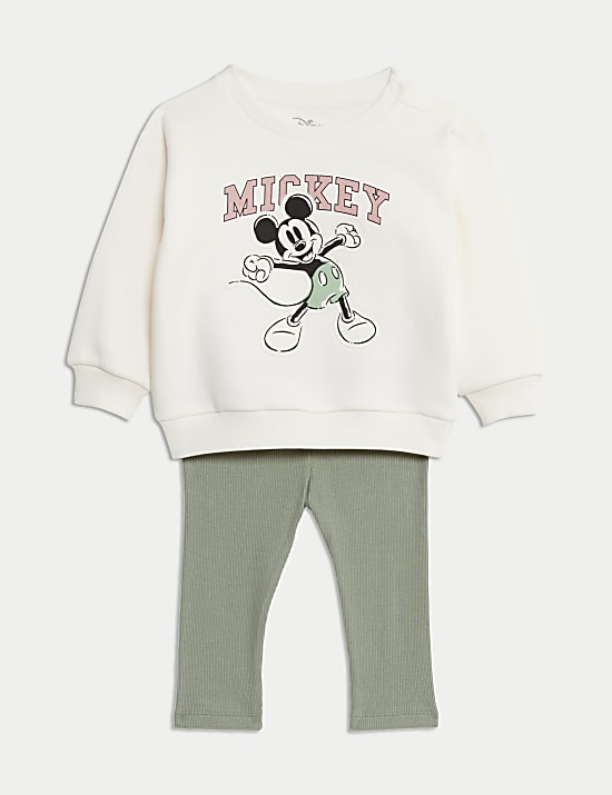 2pc Cotton Rich Mickey Mouse™ Outfit (0-3 Yrs)