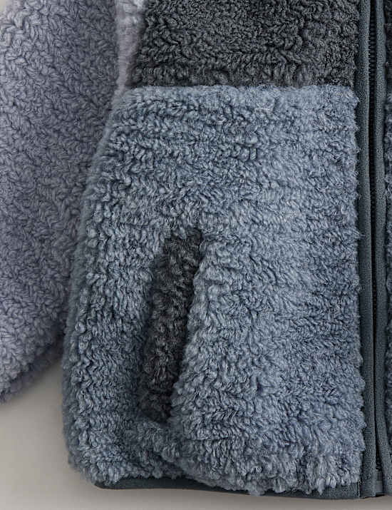 Bunda s trychtýřovým výstřihem Borg Colour Block (0-3 roky)