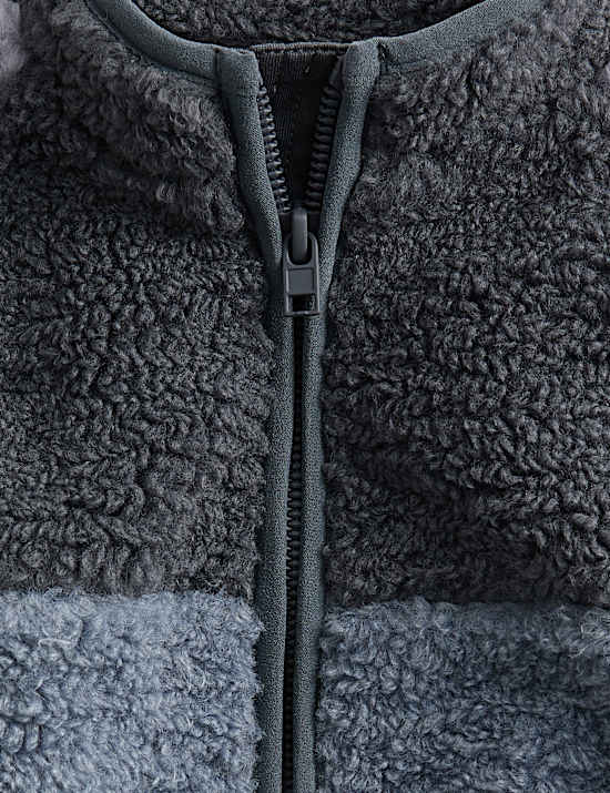 Bunda s trychtýřovým výstřihem Borg Colour Block (0-3 roky)