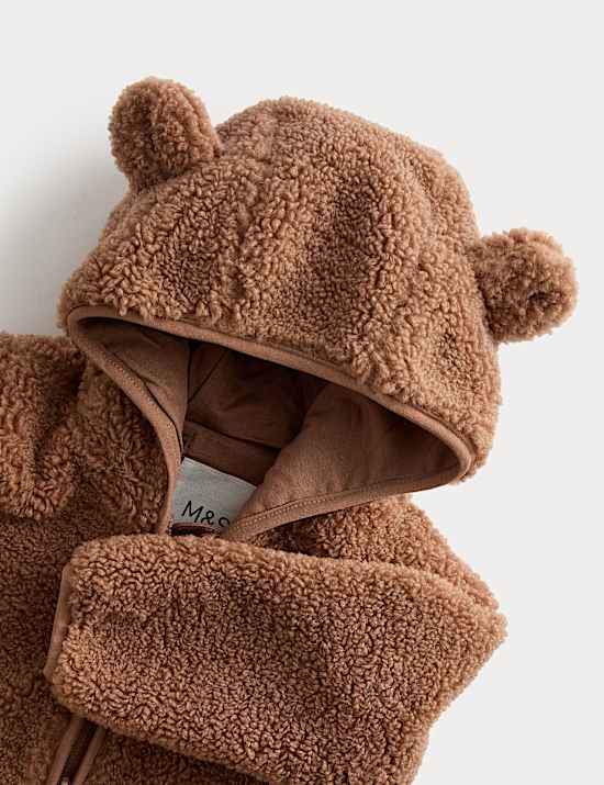 Borg Pocket Hooded Jacket (0-3 Yrs)