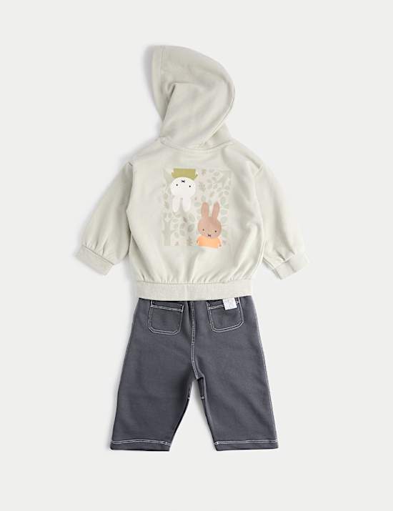 2pc Miffy™ Hoodie & Bottom Outfit (0-3 Yrs)