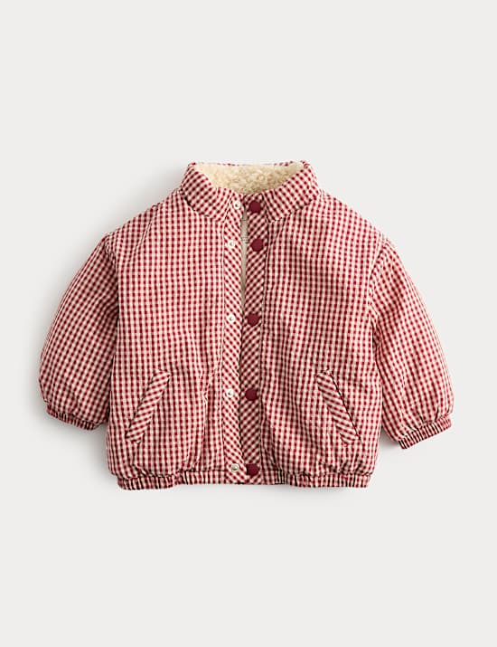 Gingham Midweight Padded Coat (0-5 Yrs)