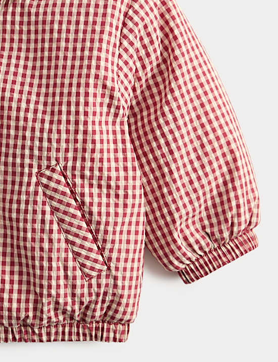 Gingham Midweight Padded Coat (0-5 Yrs)