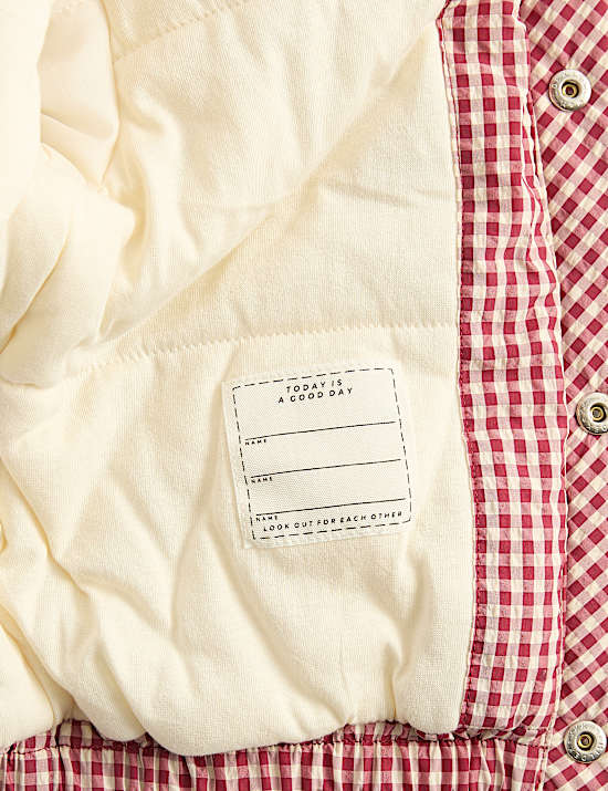 Gingham Midweight Padded Coat (0-5 Yrs)
