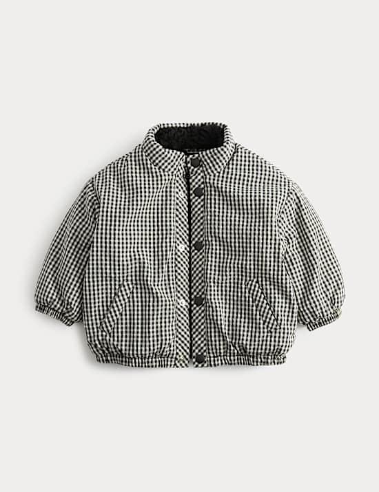 Gingham Midweight Padded Coat (0-5 Yrs)