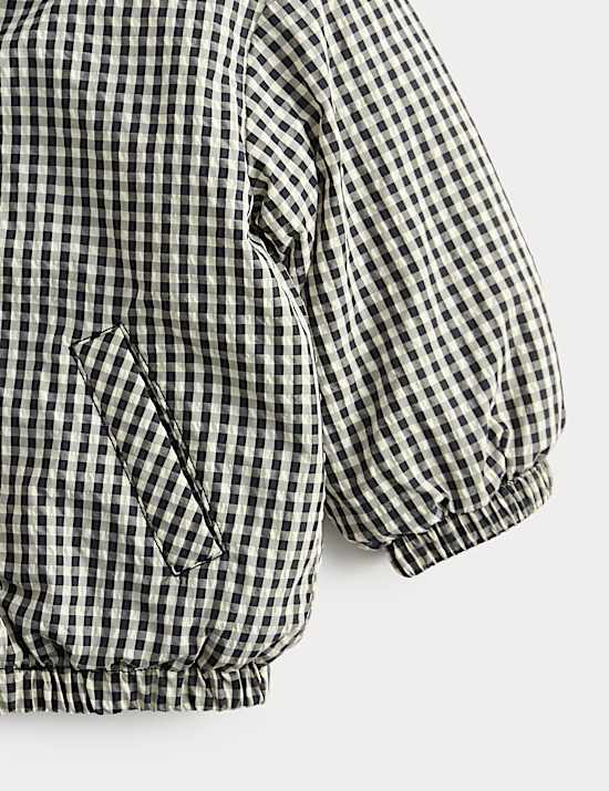 Gingham Midweight Padded Coat (0-5 Yrs)