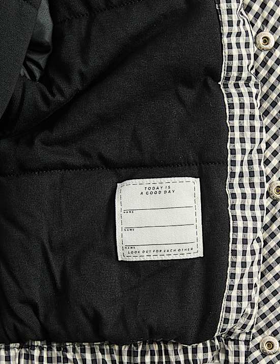 Gingham Midweight Padded Coat (0-5 Yrs)