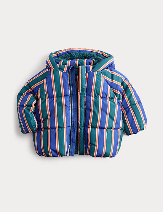 Midweight Padded Striped Coat (0-5 Yrs)