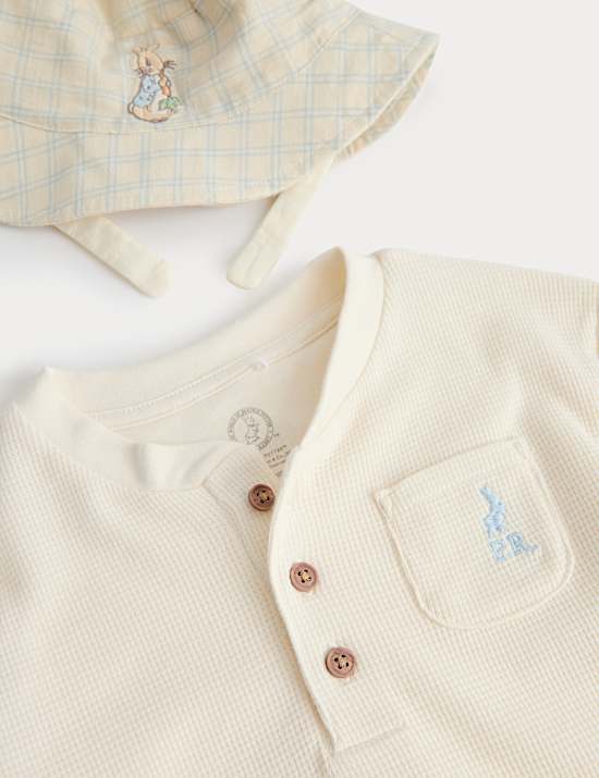 3-częściowy str&oacute;j Peter Rabbit&trade; z szortami z przewagą bawełny (0&ndash;3 lata)