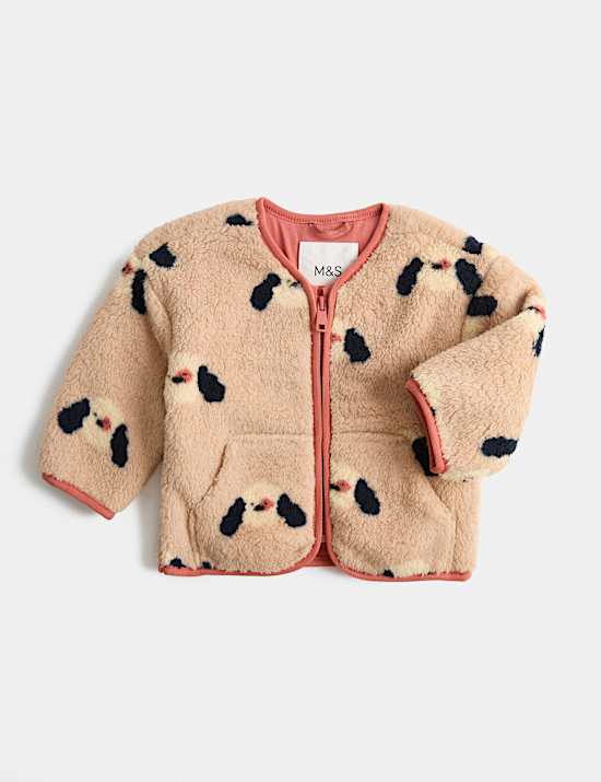 Jacke aus Teddy-Fleece &bdquo;Hund&ldquo; (0&ndash;5 Jahre)