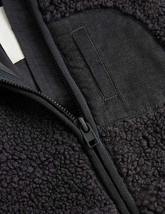 Veste imitation peau de mouton &agrave; col chemin&eacute;e (jusqu&rsquo;au 5 ans)