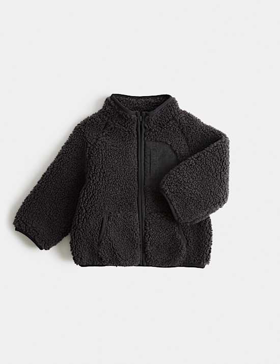 Veste imitation peau de mouton &agrave; col chemin&eacute;e (jusqu&rsquo;au 5 ans)