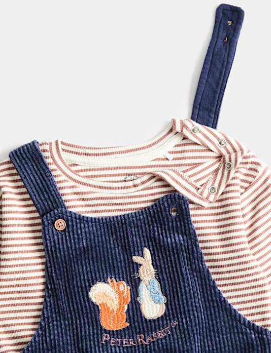 Cotton Rich Peter Rabbit&trade; Dungaree Outfit (0-3 Yrs)