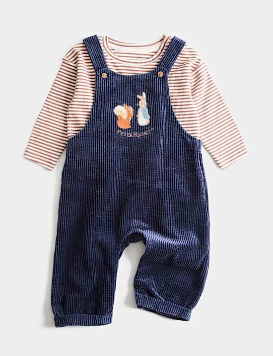Cotton Rich Peter Rabbit&trade; Dungaree Outfit (0-3 Yrs)