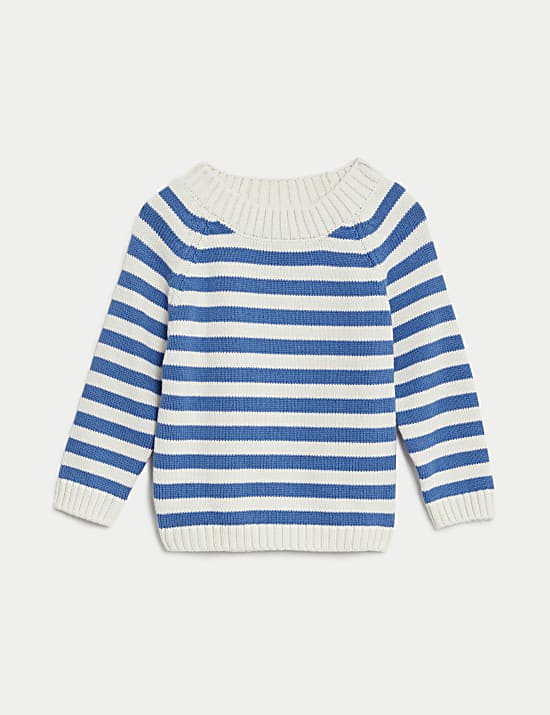 Pure Cotton Striped Jumper (0-3 Yrs)
