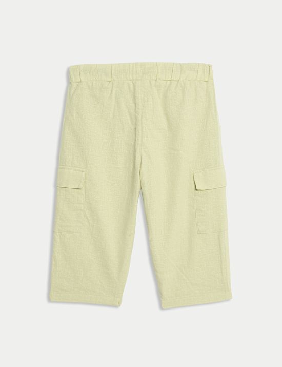 Cotton Rich Green Cargo Trousers (0 Mths-3 Yrs)