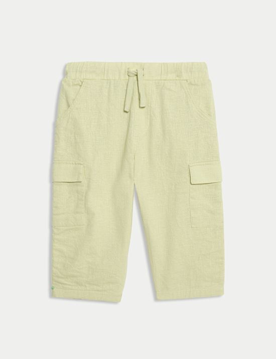 Grüne Cargohose mit hohem Baumwollanteil (0&nbsp;M.&nbsp;–3&nbsp;J.)