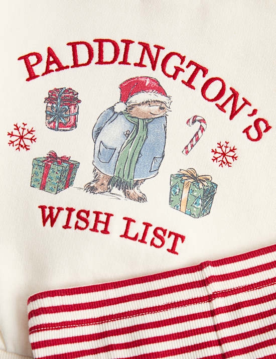 Ensemble 2 pi&egrave;ces de No&euml;l Paddington&trade; top & bas en coton