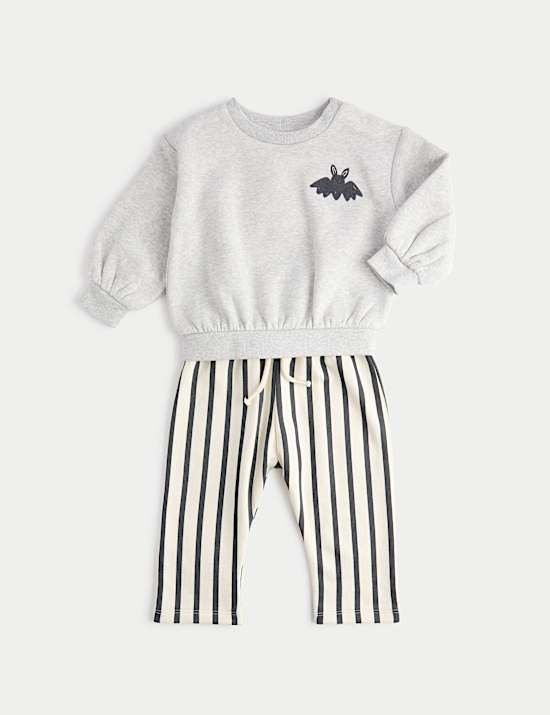 2pc Cotton Rich Too Cute To Spook Jersey Outfit (0 Mths-6 Yrs)