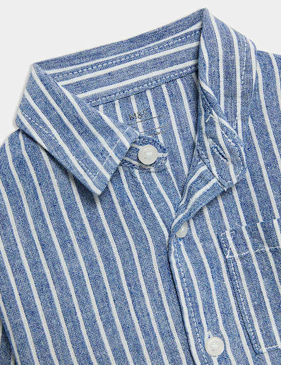 Cotton Rich Striped Shirt (0 - 6 Yrs)