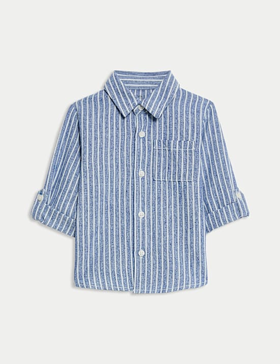 Cotton Rich Striped Shirt (0 - 6 Yrs)