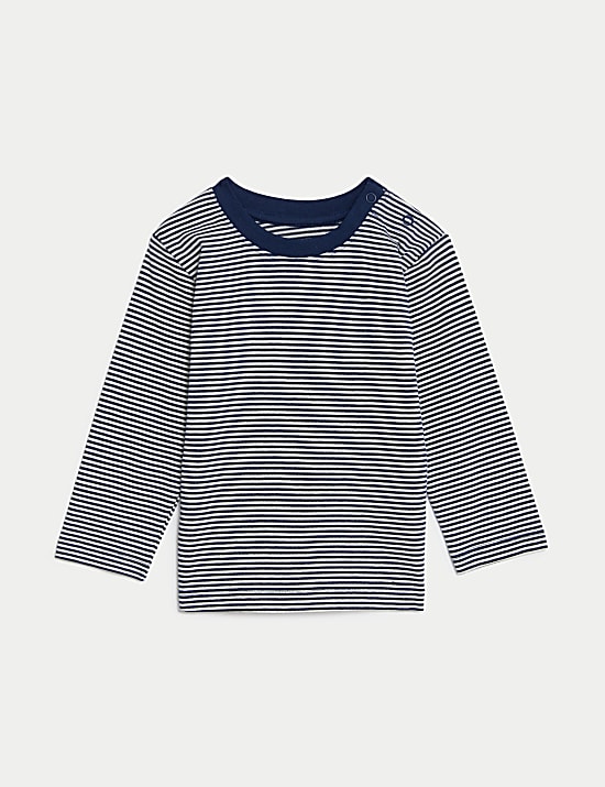 Pure Cotton Striped Top (0-3 Yrs)