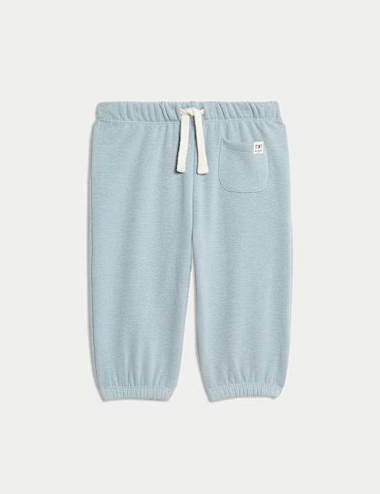 Cotton Blend Fleece Lined Joggers (0-3 Yrs)