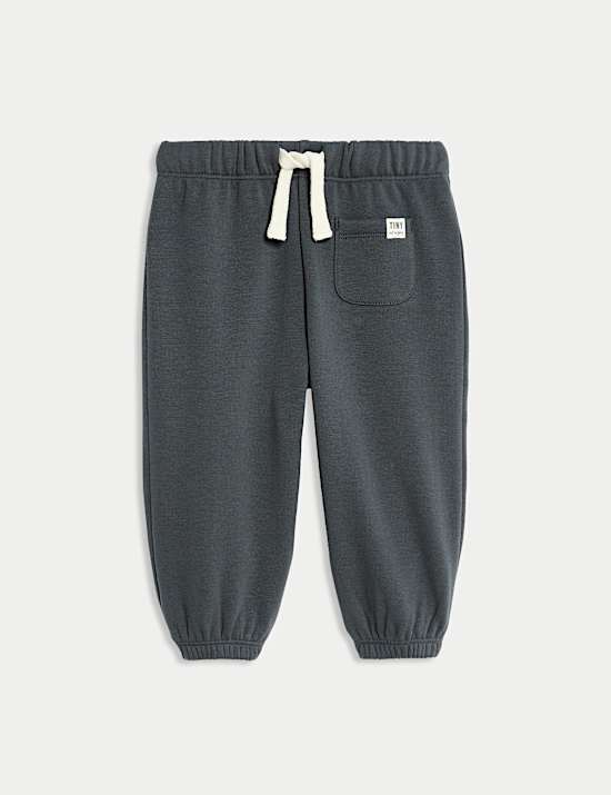 Cotton Blend Fleece Lined Joggers (0-3 Yrs)