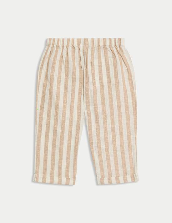Cotton Rich Striped Trousers (0-3 Yrs)